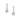Qalb Dropped White Gold Diamond Earrings