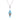 Wasiyah Triangle White Gold Diamond Turquoise Pendant