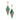 Wasiyah Triangle Yellow Gold Diamond Malachite Earrings