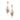 Wasiyah Triangle Yellow Gold Diamond Mother of Pearl Earrings