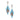 Wasiyah Triangle White Gold Diamond Turquoise Earrings