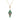 Wasiyah Triangle Yellow Gold Diamond Malachite Pendant